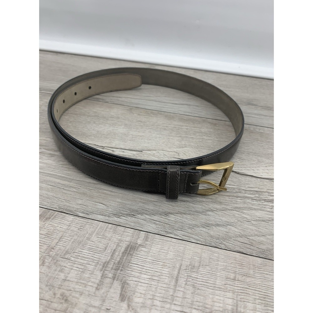 Alexander Julian gray dress belt 36 men's imported cowhide lined made In Italy